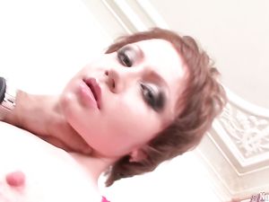 Short Haired Teen Slut Gagging During A Deepthroat BJ