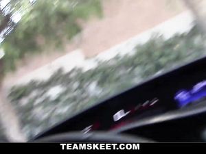 Teen Beauty Paid To Strip In The Car And Fuck At Home