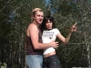 Teen Sex In The Woods Gets Noisy And Naughty
